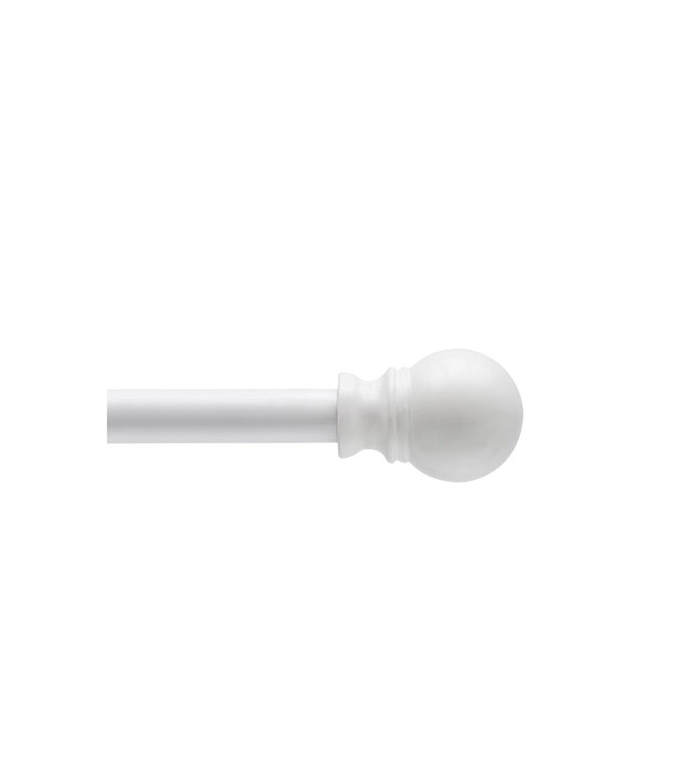Davenport Ball End Petite Café Decorative Window Curtain Rod, 28-48"